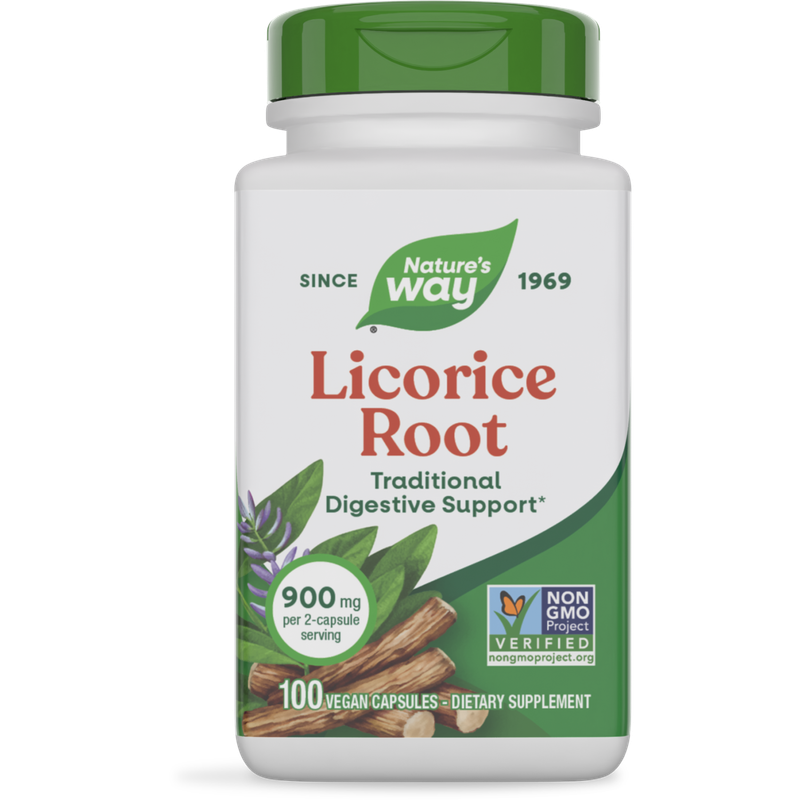 Natures Way , Licorice Root - 100 Veg Capsules Natures Way , Licorice Root - 100 Veg Capsules