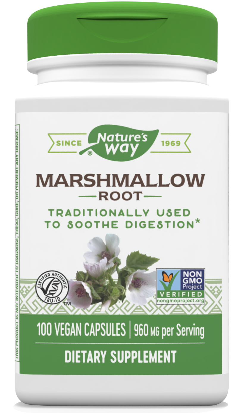 Natures Way , Marshmallow Root - 100 Veg Capsules Natures Way , Marshmallow Root - 100 Veg Capsules, CAPSULE: 100 vegan capsules