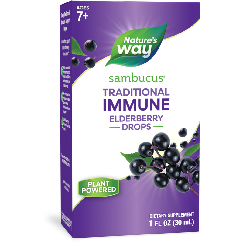 Nature's Way, Sambucus Elderberry Drops – 1 fl oz Nature's Way, Sambucus Elderberry Drops – 1 fl oz