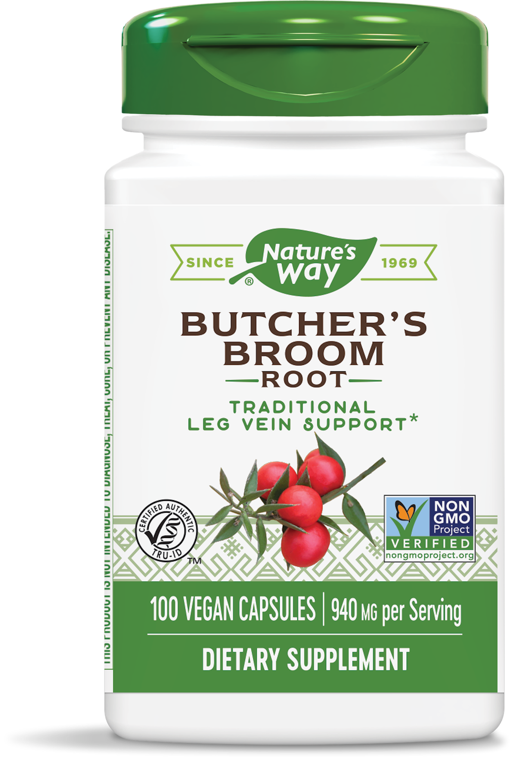Natures Way , ButcherS Broom - 100 Vegan Capsules, CAPSULE: 100 vegan capsules