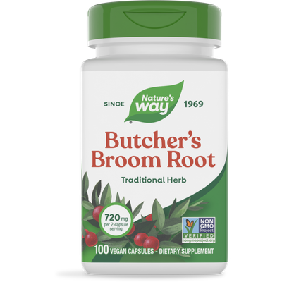 Natures Way , Butcher's Broom - 100 Vegan Capsules Natures Way , Butcher's Broom - 100 Vegan Capsules