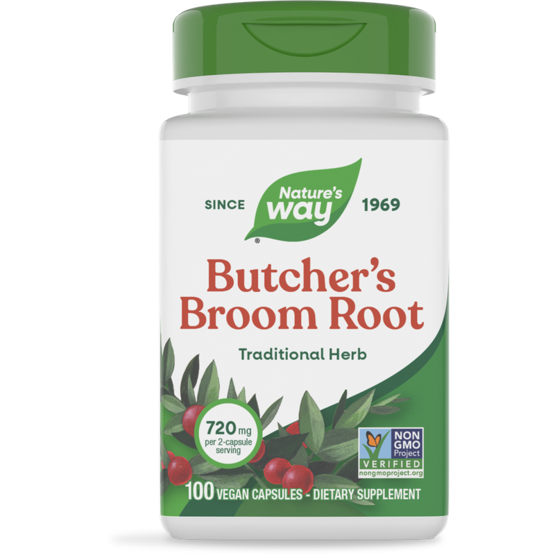 Natures Way , Butcher's Broom - 100 Vegan Capsules Natures Way , Butcher's Broom - 100 Vegan Capsules