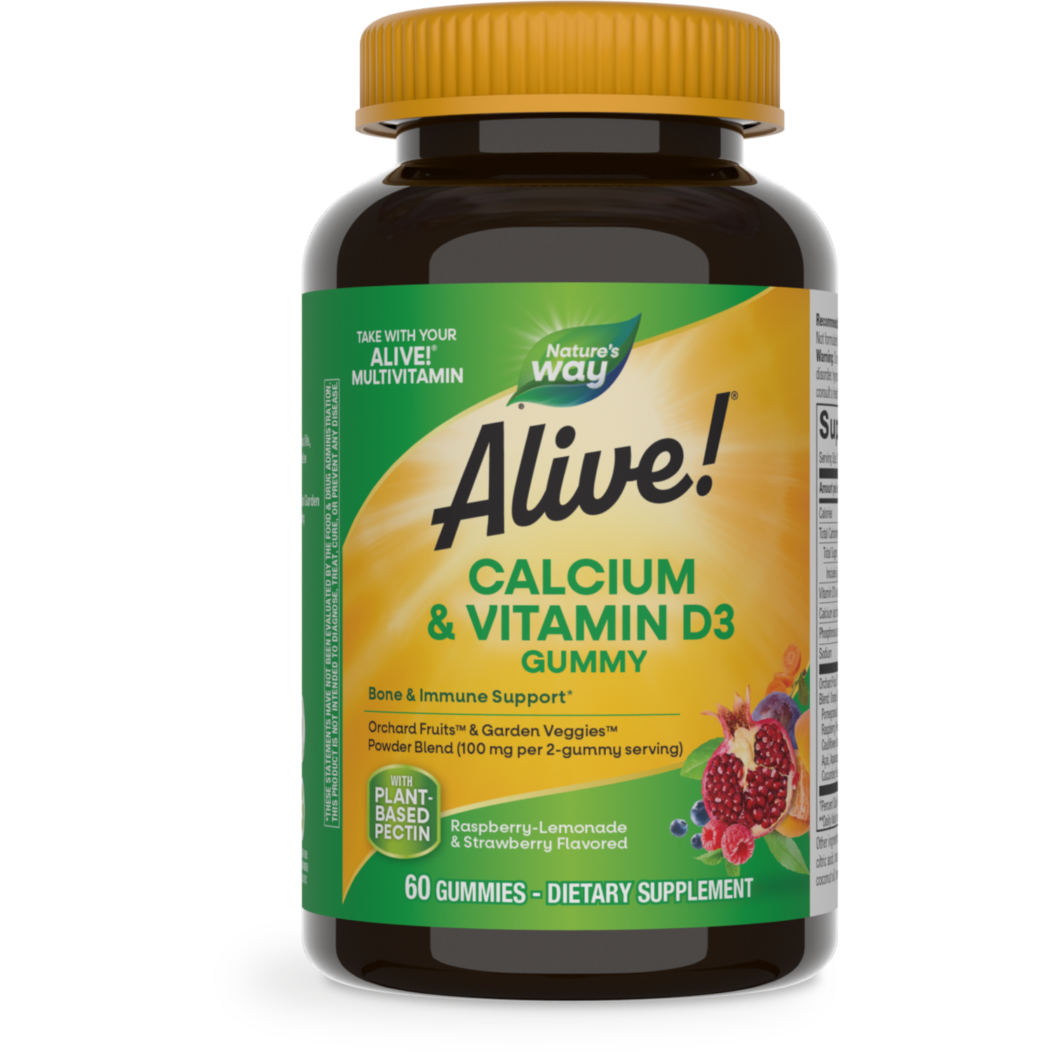 Natures Way , Alive! Calcium + D3 Gummies - 60 Ct Natures Way , Alive! Calcium + D3 Gummies - 60 Ct