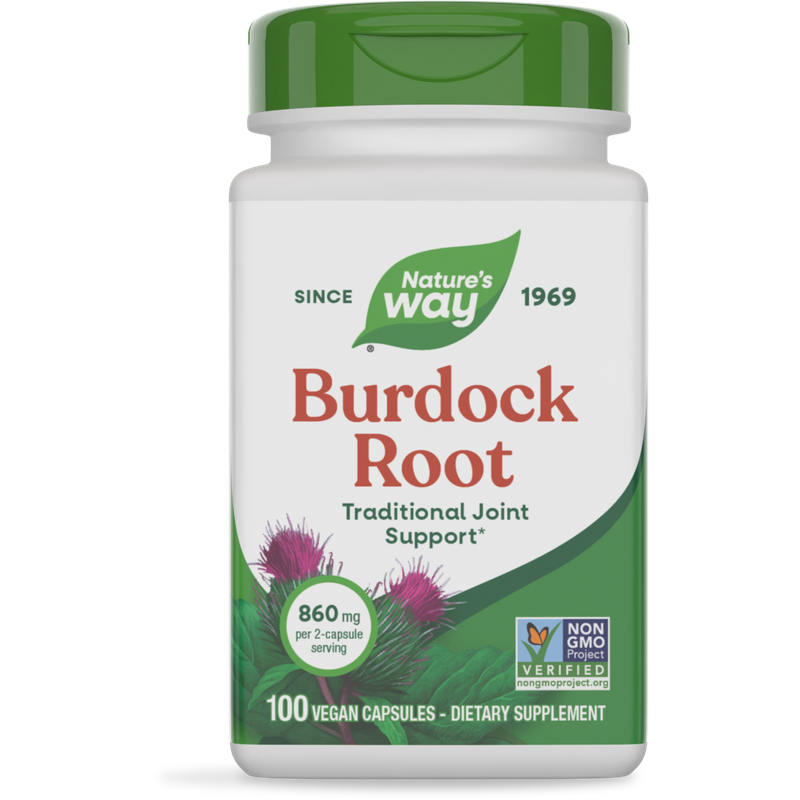 Natures Way , Burdock Root - 100 Vegan Capsules Natures Way , Burdock Root - 100 Vegan Capsules