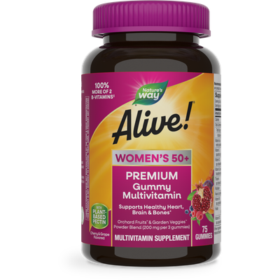 Natures Way , Alive! Women's 50+ Gummy Multi - 75 Ct Natures Way , Alive! Women's 50+ Gummy Multi - 75 Ct
