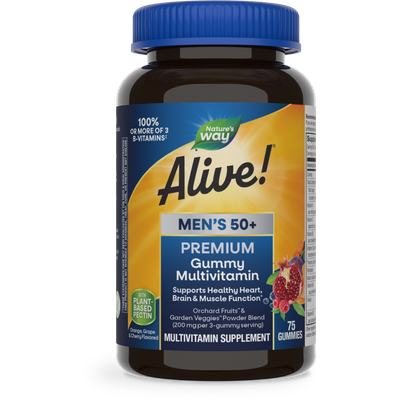 Natures Way , Alive!  Men's 50+ Gummy Multi - 75 Ct