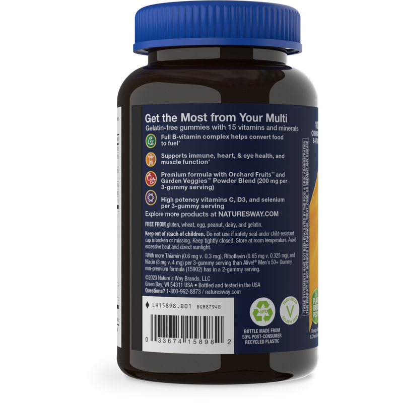 Nature's Way, Alive! Men's 50+ Gummy 75 ct