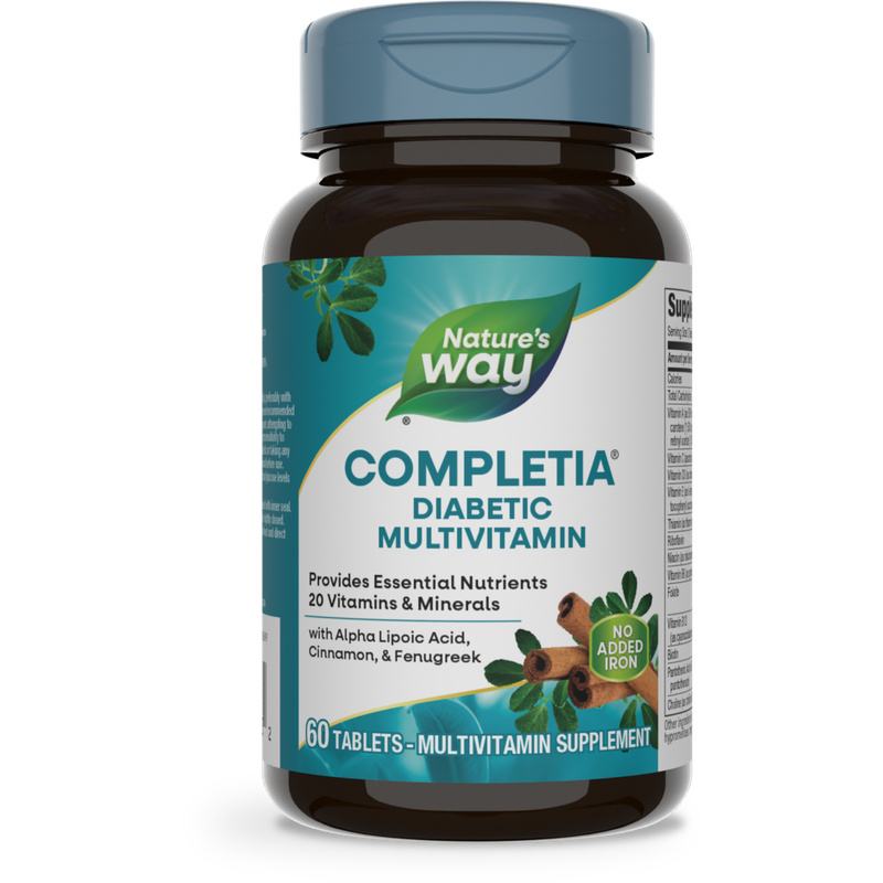 Natures Way , Completia  Diabetic Multi-Vitamin (Iron Free)