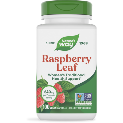 Natures Way , Raspberry Leaf - 100 Veg Capsules