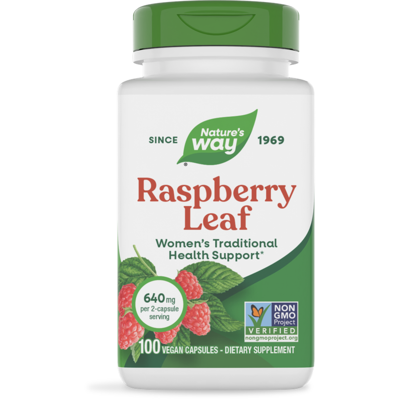 Natures Way , Raspberry Leaf - 100 Veg Capsules Natures Way , Raspberry Leaf - 100 Veg Capsules
