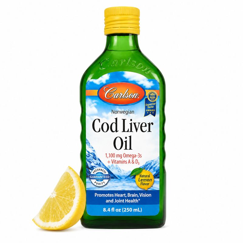 Carlson Laboratories , Wild Norwegian, Cod Liver Oil, Natural Lemon , 1,000 Mg