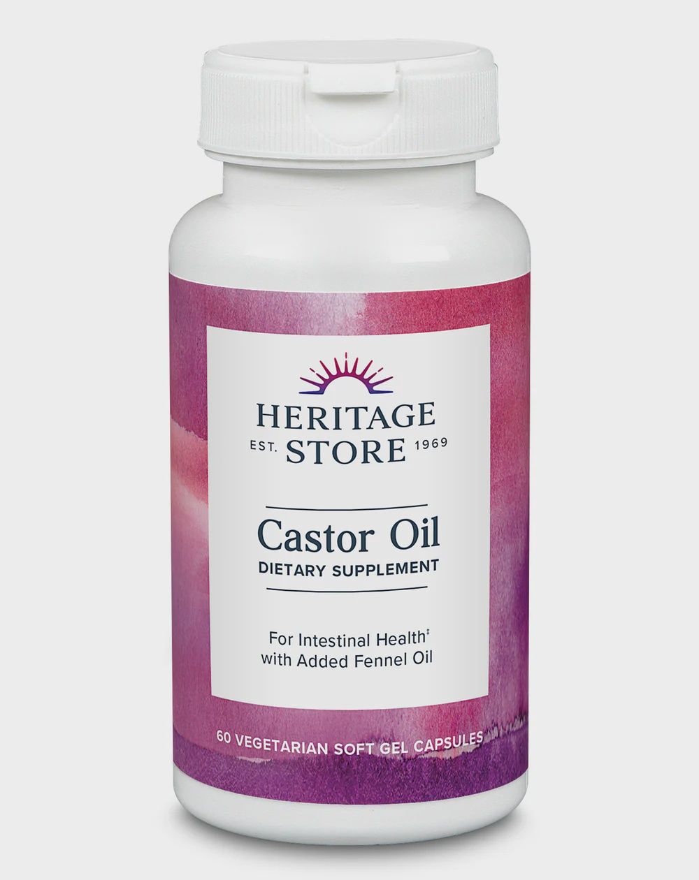 Heritage Store , Castor Oil, Size: 60ct