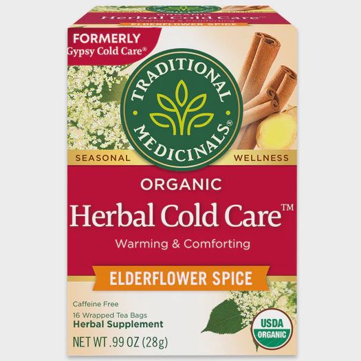 TRADITIONAL MEDICINALS , Herbal Cold Care Tea, BAG: 16 tea bags