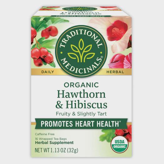 TRADITIONAL MEDICINALS , Hawthorn & Hibiscus Tea, BAG: 16 tea bags