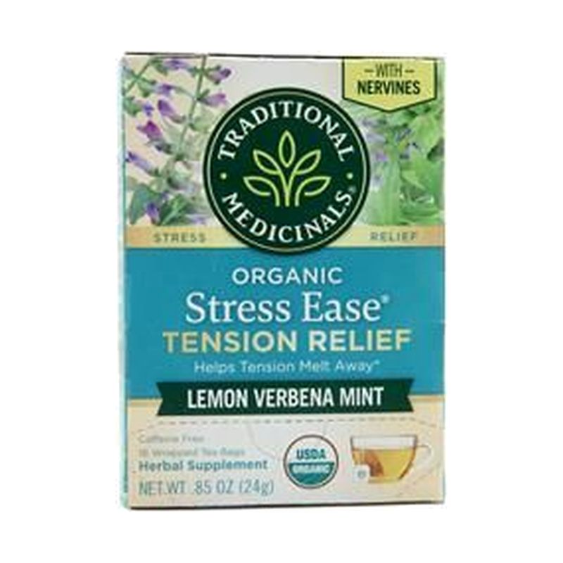 Traditional Medicinals, Stress Ease Lemon Verbena Tea Traditional Medicinals, Stress Ease Lemon Verbena Tea