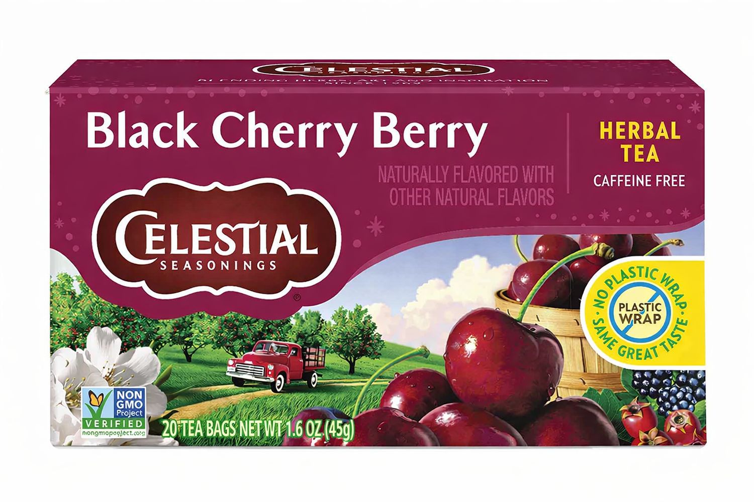 CELESTIAL SEASONINGS , Herbal Tea, Black Cherry Berry, Caffeine Free