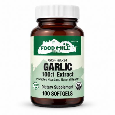 The Food Mill Garlic 500 mg Odor-Reduced Softgels The Food Mill Garlic 500 mg Odor-Reduced Softgels