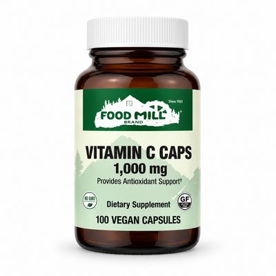 The Food Mill Vitamin C 1,000 mg Vegetarian Capsules The Food Mill Vitamin C 1,000 mg Vegetarian Capsules