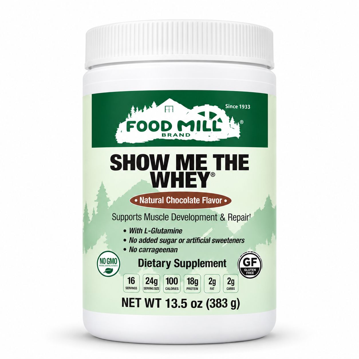 The Food Mill Show Me the Whey Powder - Natural Chocolate Flavor The Food Mill Show Me the Whey Powder - Natural Chocolate Flavor