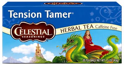 CELESTIAL SEASONINGS , Herbal Tea, Tension Tamer, Caffeine Free CELESTIAL SEASONINGS , Herbal Tea, Tension Tamer, Caffeine Free