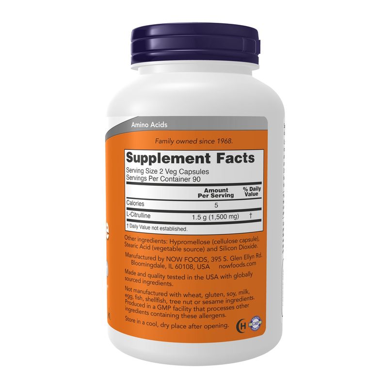 Now Supplements , L-Citrulline 750 Mg - 180 Capsules