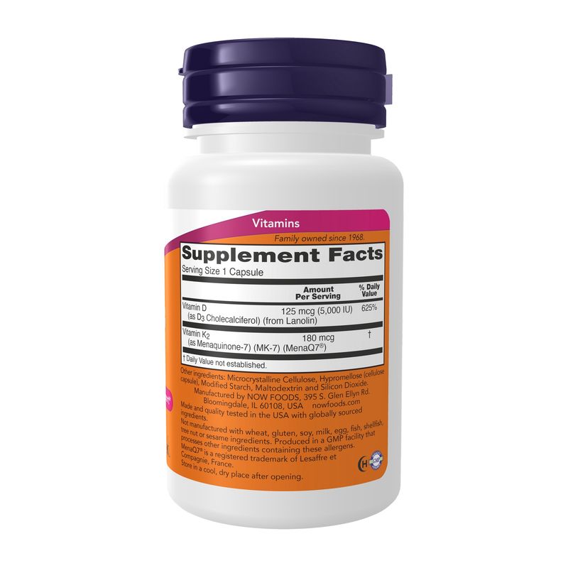 Now Supplements , Mega D-3 & Mk-7 - Capsules