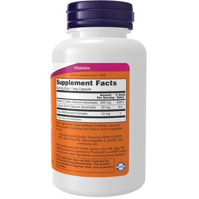 Now Supplements , Vitamin C-500 Calcium Ascorbate-C