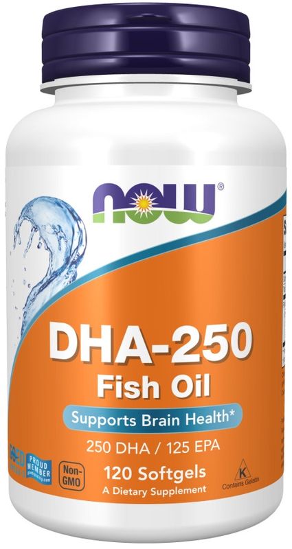 Now, DHA -250mg Fish Oil, 120 Softgels