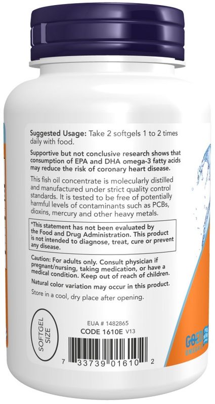 Now, DHA -250mg Fish Oil, 120 Softgels