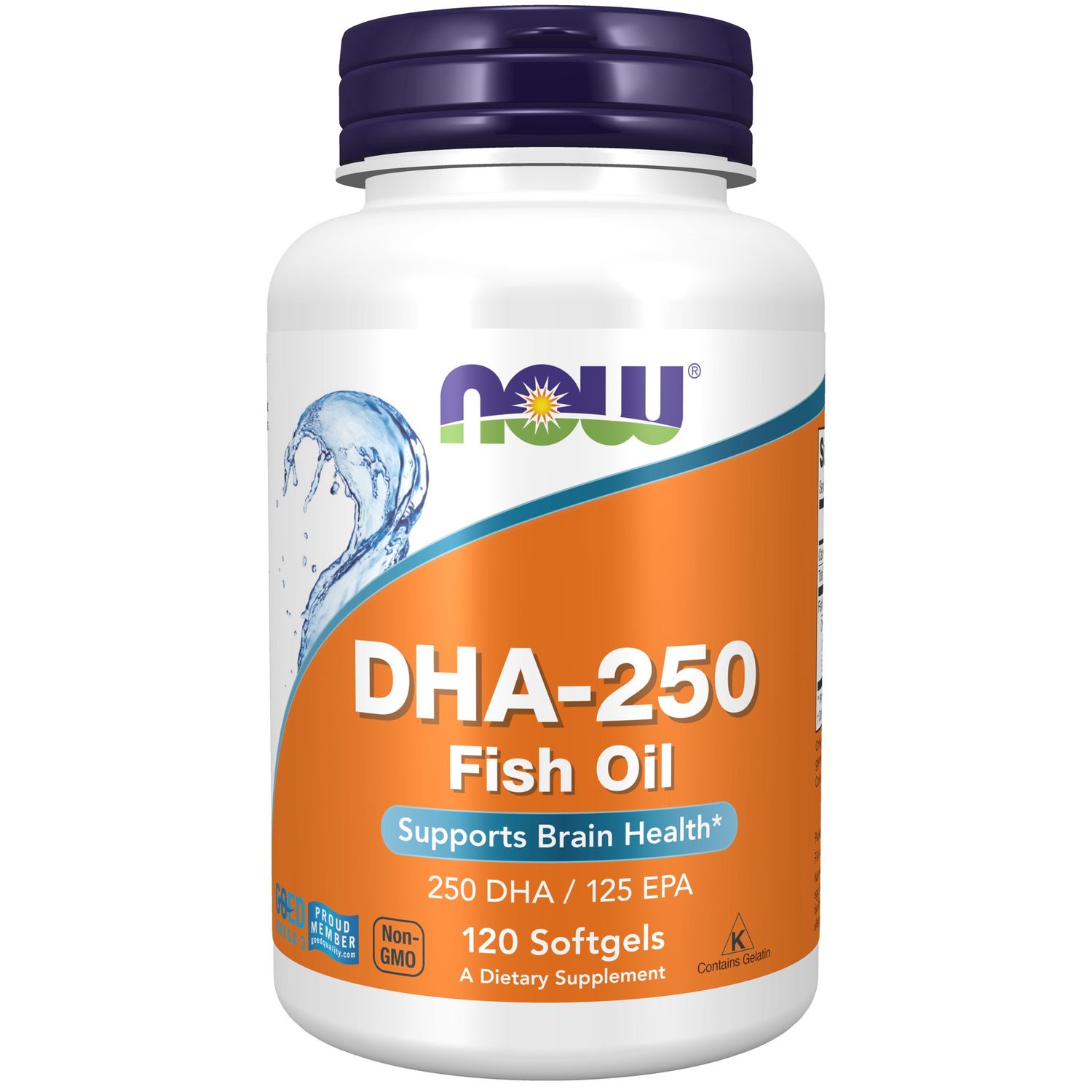 Now, DHA -250mg Fish Oil, 120 Softgels Now, DHA -250mg Fish Oil, 120 Softgels