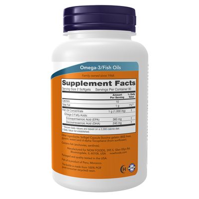 Now, Omega-3 Mini Gels 500 Mg 180 Softgels