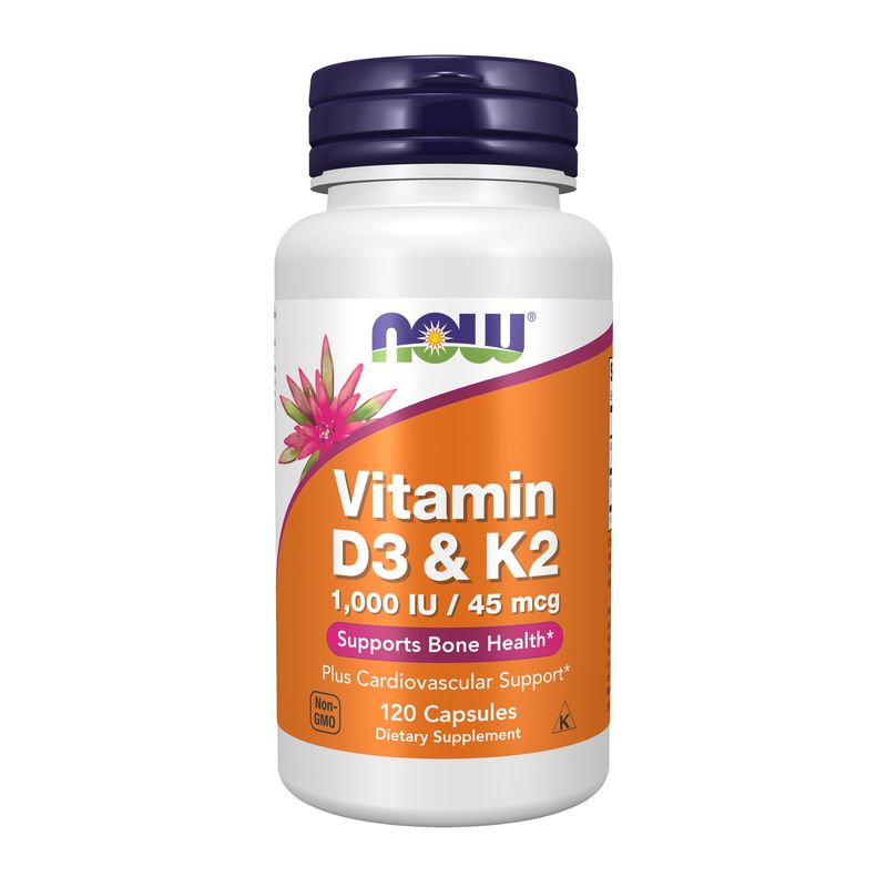 Now Supplements , Vitamin D-3 & K-2 - Veg Capsules Now Supplements , Vitamin D-3 & K-2 - Veg Capsules