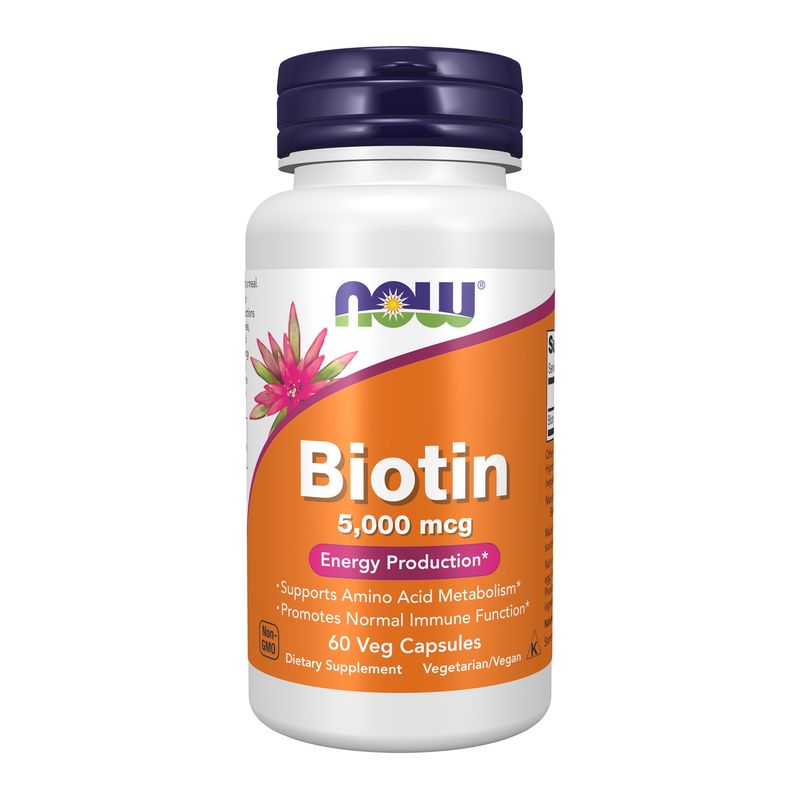 Now Supplements , Biotin 5,000 Mcg - Veg Capsules Now Supplements , Biotin 5,000 Mcg - Veg Capsules