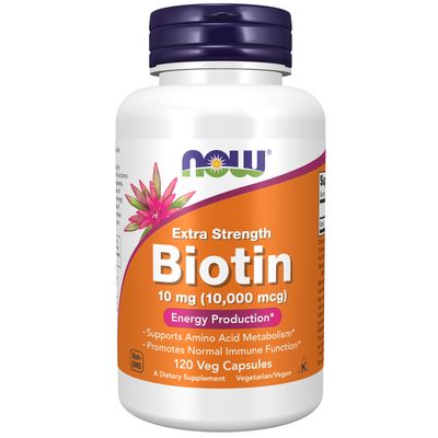 Now Supplements , Biotin 10 Mg (10,000 Mcg), Extra Strength - Veg Capsules Now Supplements , Biotin 10 Mg (10,000 Mcg), Extra Strength - Veg Capsules