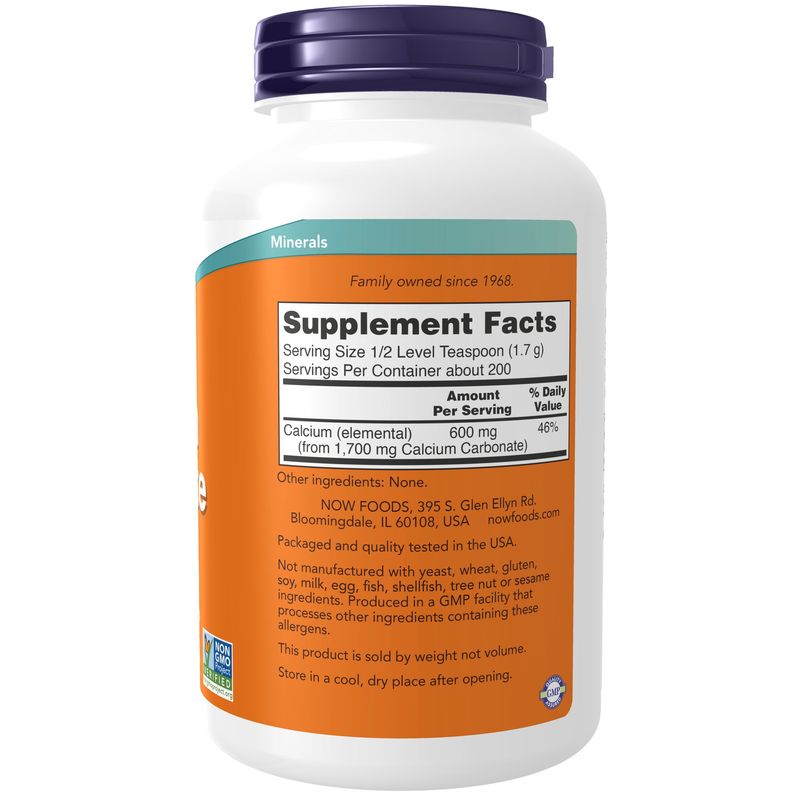 Now, Calcium Carbonate Pwd 12 Oz
