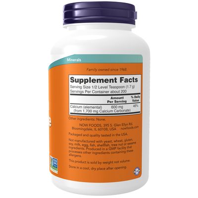 Now, Calcium Carbonate Pwd 12 Oz