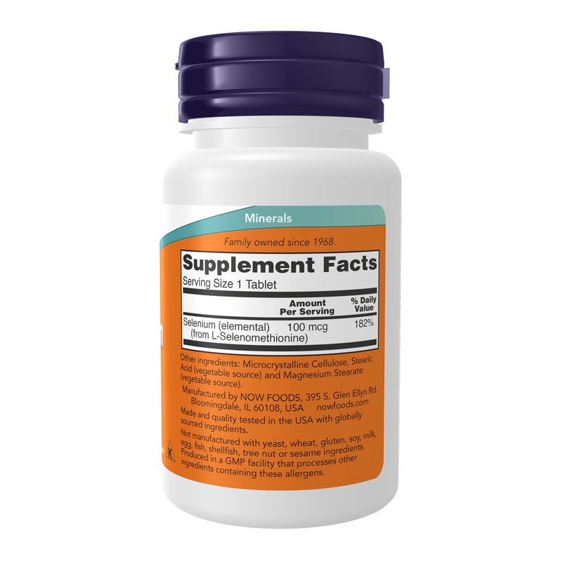 Now Supplements , Selenium Mcg - Tablets
