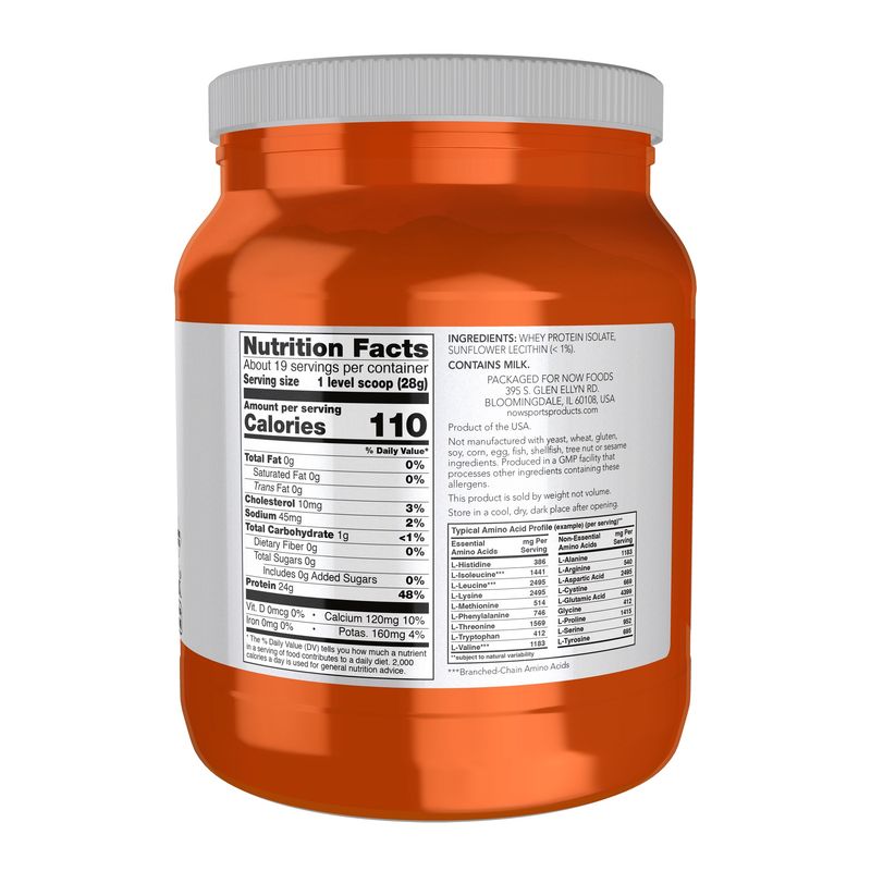 Now, Whey Protein Isolate Pure 1.2 Lb