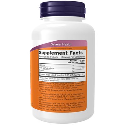 NOW, Brewer's Yeast 10 Grain, 650 mg Tablets