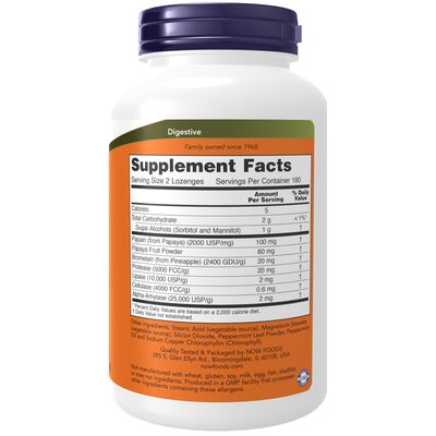 Now, Papaya Enzyme Chewable 360 Tabs