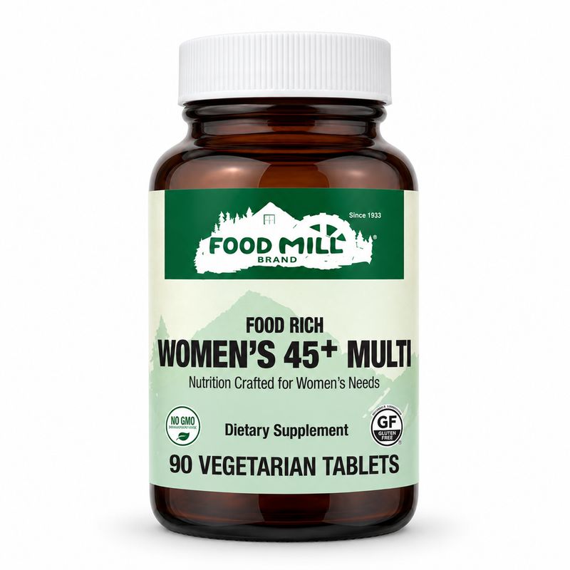 The Food Mill Food Rich Women's 45+ Multi Vegetarian Tablets The Food Mill Food Rich Women's 45+ Multi Vegetarian Tablets