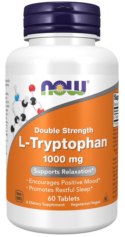 Now Supplements , L-Tryptophan, Double Strength 1000 Mg - Tablets