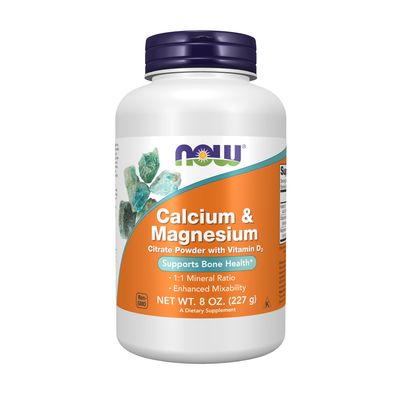 Now Supplements , Calcium & Magnesium Powder - 8 oz.