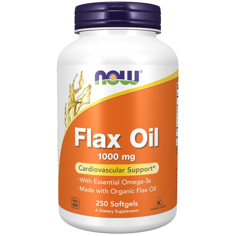 Now, Flax Oil Organic 1000mg 250 Softgels Now, Flax Oil Organic 1000mg 250 Softgels