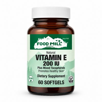 The Food Mill Vitamin E 200 IU Plus Mixed Tocopherols Softgels The Food Mill Vitamin E 200 IU Plus Mixed Tocopherols Softgels