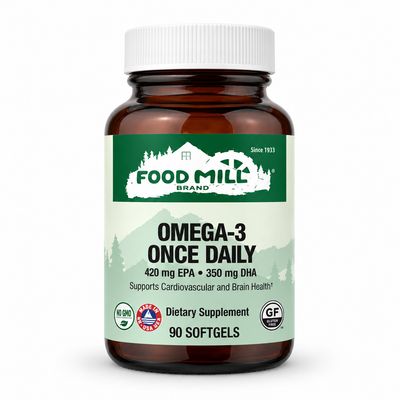 The Food Mill Omega-3 Once Daily Natural Lemon Flavor Fish Oil Softgels The Food Mill Omega-3 Once Daily Natural Lemon Flavor Fish Oil Softgels