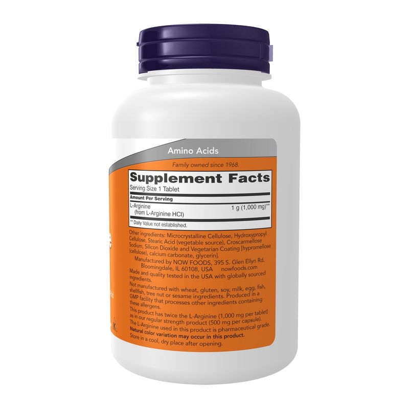 Now Supplements , L-Arginine, Double Strength 1000 Mg - Tablets