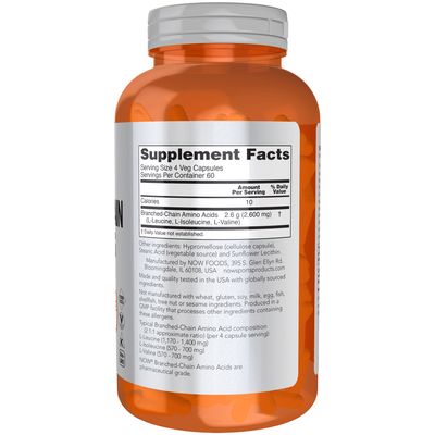 Now Sports , Branched Chain Amino Acids - 240 Veg Capsules