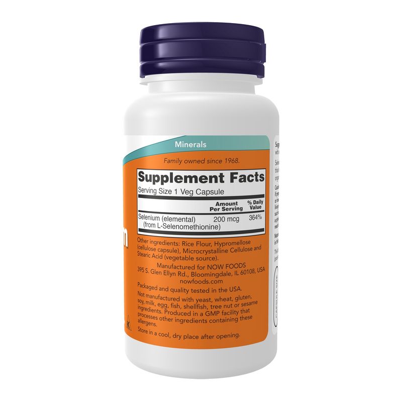 Now Supplements , Selenium 200 Mcg - Veg Capsules