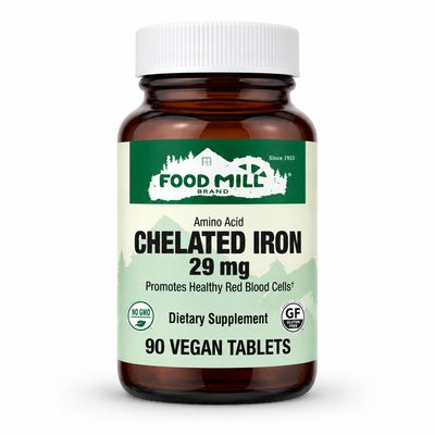 The Food Mill Chelated Iron 29 mg Vegetarian Tablets The Food Mill Chelated Iron 29 mg Vegetarian Tablets